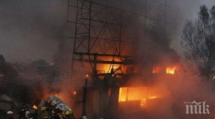 временно ограниечно движението път дупница софия заради пожар цистерна