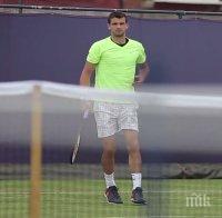 Григор Димитров тренира с Раонич за защитата в Куинс (видео)