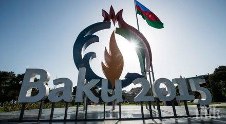 мария гроздева развя българското знаме олимпийския стадион баку