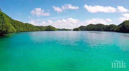 повърхността езеро изглежда спокойна случва погледнеш водата