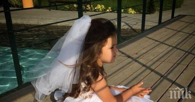 Николета Лозанова възмути феновете си във Фейсбук - облече щерка си като булка (снимки)