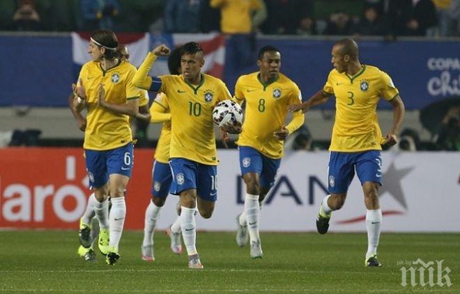 Неймар изведе Бразилия до драматичен успех на старта