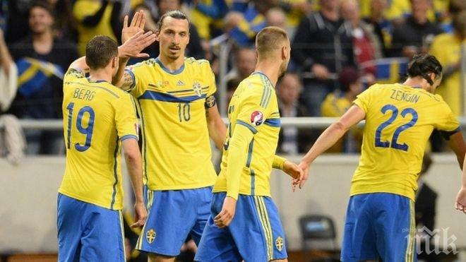 Ибрахимович отново мъкне Швеция на гръб 
