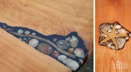 измислиха красив оригинален вариант поправяне пукнатини дървени мебели