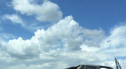 първо пик скъп джип заби мантинелата магистрала тракия снимка