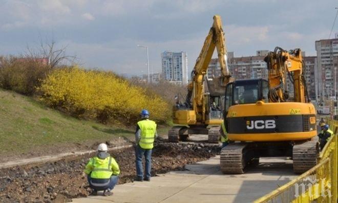 Продължава ремонта на надлеза на ул. „Индустриална” в Бургас 
