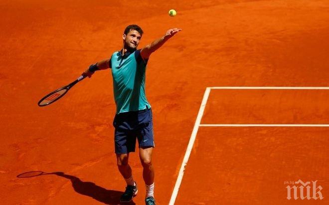 Жесток срив грози Григор Димитров