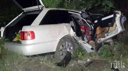 мъртвопиян шофьор заби дърво района кресна