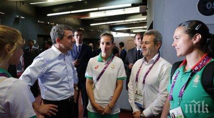 росен плевнелиев срещна българските спортисти баку