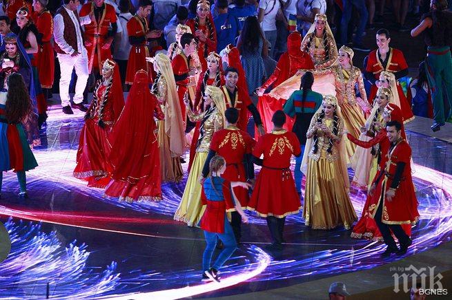Пищна церемония закри игрите в Баку