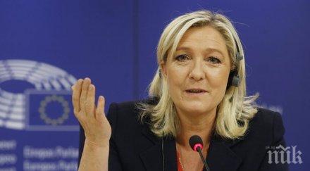 марин льо пен аплодира гърция