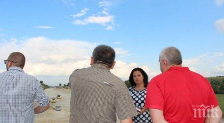 министър павлова инспектира строителството пътен възел шумен белокопитово снимки