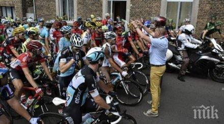 групово падане колоездачи третия етап тур дьо франс