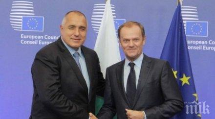 премиерът борисов обсъдил доналд туск кризата гърция