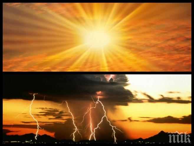 Синоптици от БАН с нова шокираща прогноза: От днес до сряда страшна жега, в четвъртък и петък мощни бури и гръмотевици!