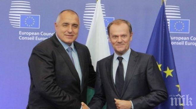 Премиерът Борисов е обсъдил с Доналд Туск кризата в Гърция