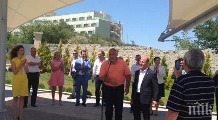 бойко борисов откри новоизградения северен подход морския плаж северен централен град приморско