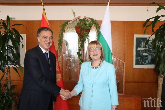 Цачева се срещна с президента на Черна гора Филип Вуянович