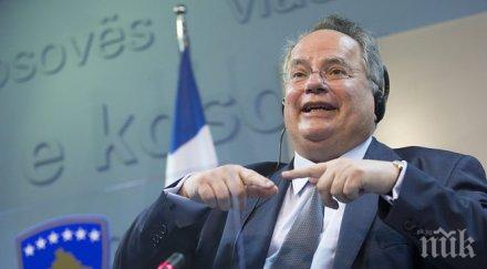 гърция подкрепя косово международно ниво