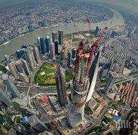 Шанхайската кула, която е втората по височина сграда в света, е почти готова