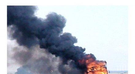 магистралата варна кола газова уредба изгоря факла