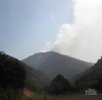 Вертолет и над 130 души госят пожара в Рила