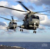 Вертолет Ми-17 помага за гасене на пожара в района на Рила