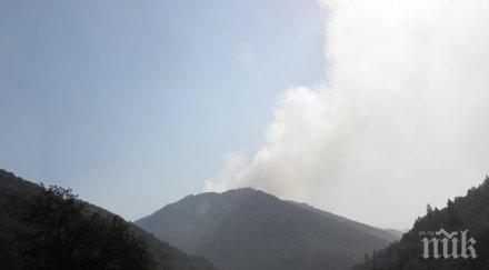 огънят навлезе рило манастирската гора военният вертолет счупи
