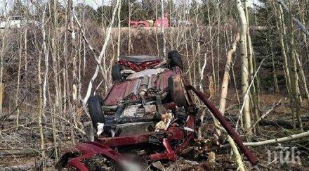 инцидент дупница автомобил изхвърча пътя влачи метра