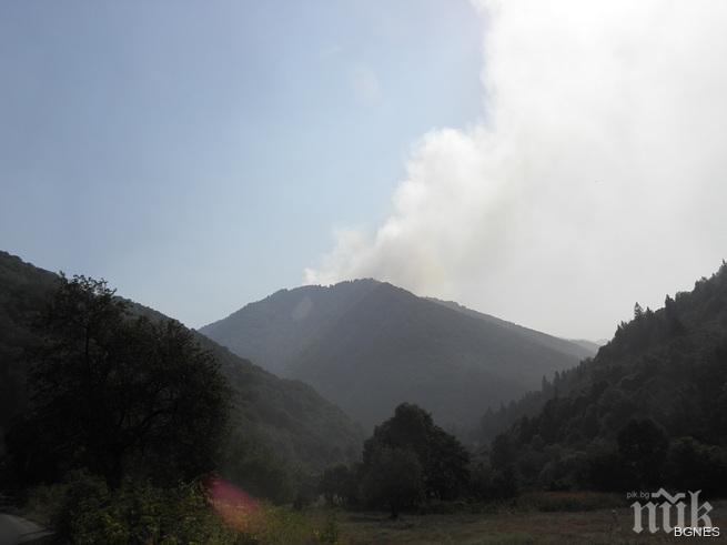 Вертолет и над 130 души госят пожара в Рила