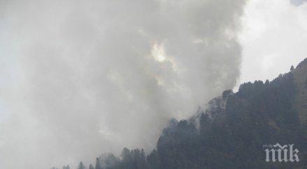 пожарът рилския манастир разпростря 100 дка