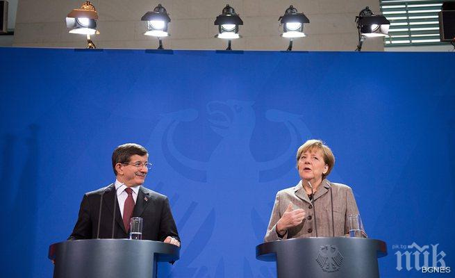 Меркел призова Давутоглу да спазва примирието с кюрдите