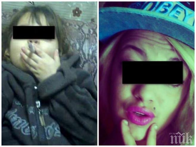 Потрес! Бургаска ученичка пъха цигари в устата на малката си сестричка, събира лайкове във Фейсбук! Родителите в неведение (снимки)