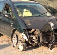 Пиян шофьор отнесе стълб и ограда в Монтана (видео)