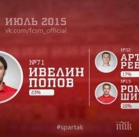 Избраха Ивелин Попов за играч на месеца в Спартак