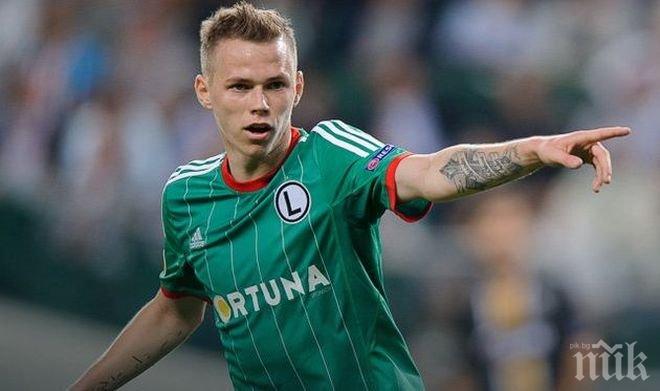 УЕФА присъди служебна победа за Легия за инцидентите в Албания