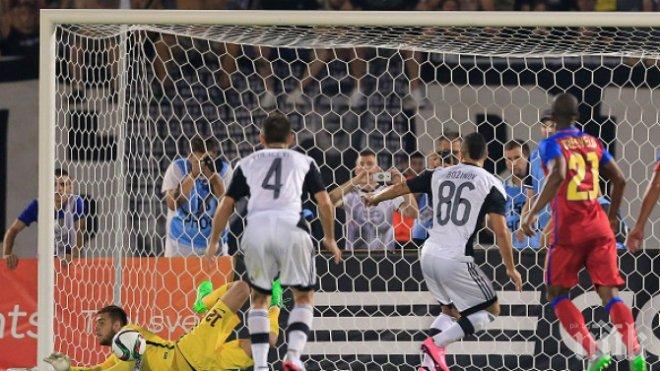 Божинов пропусна дузпа, но Партизан се пребори със Стяуа след голов трилър