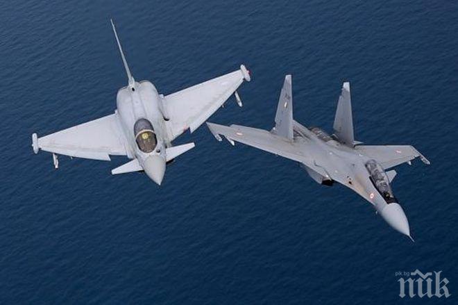 Индийци на Су-30 напълно разгромиха британски „Тайфуни” от кралските ВВС