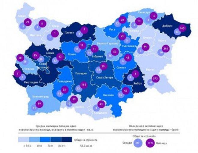 Вижте в коя БГ област няма нито едно новопостроено жилище