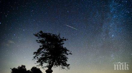 наблюдаваме дъжд падащи звезди невъоръжено око
