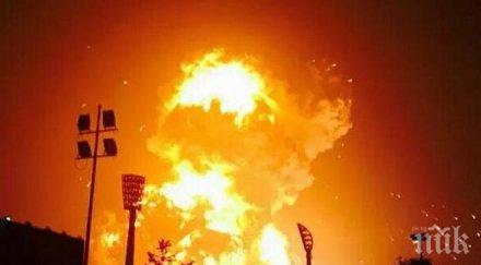 апокалипсис китай огромният взрив корабен терминал ударната вълна усетена километри ексклузивно видео