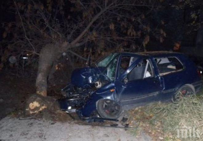 Подпийнал шофьор се блъсна в дърво в Смядово