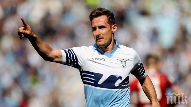 Лацио без Миро Клозе на старта на Серия А