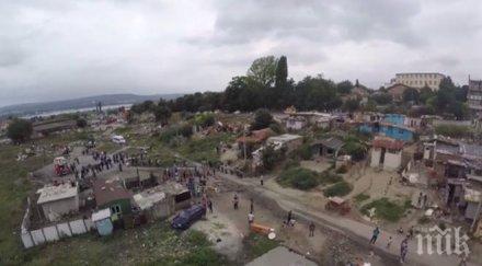 ексклузивно видео дрон вижте пораженията събарянето ромските бараки максуда