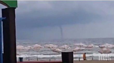 уникални кадри варна морето изви торнадо нетипично нашите географски ширини видео