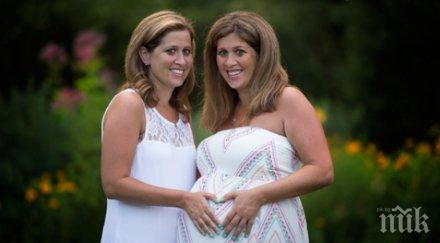 жена дава невероятният подарък своята идентична близначка уоу