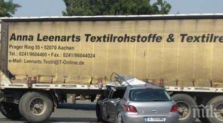 късметлийка годишна бургазлийка заби колата камион път долно езерово оцеля