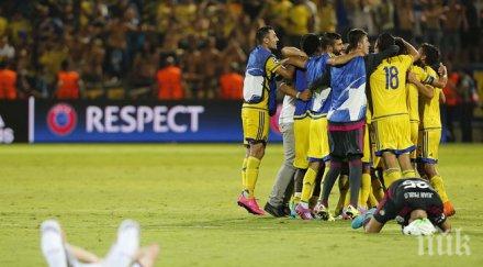 макаби играе силно групите шампионска лига