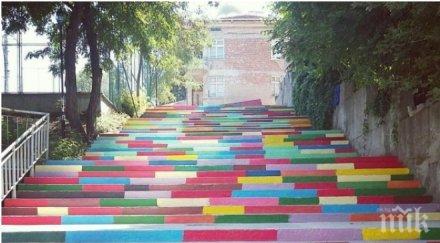 шарени стълби водят библиотеката асеновград