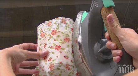 взима свещи салфетки започва глади ютията причината нещо уникално